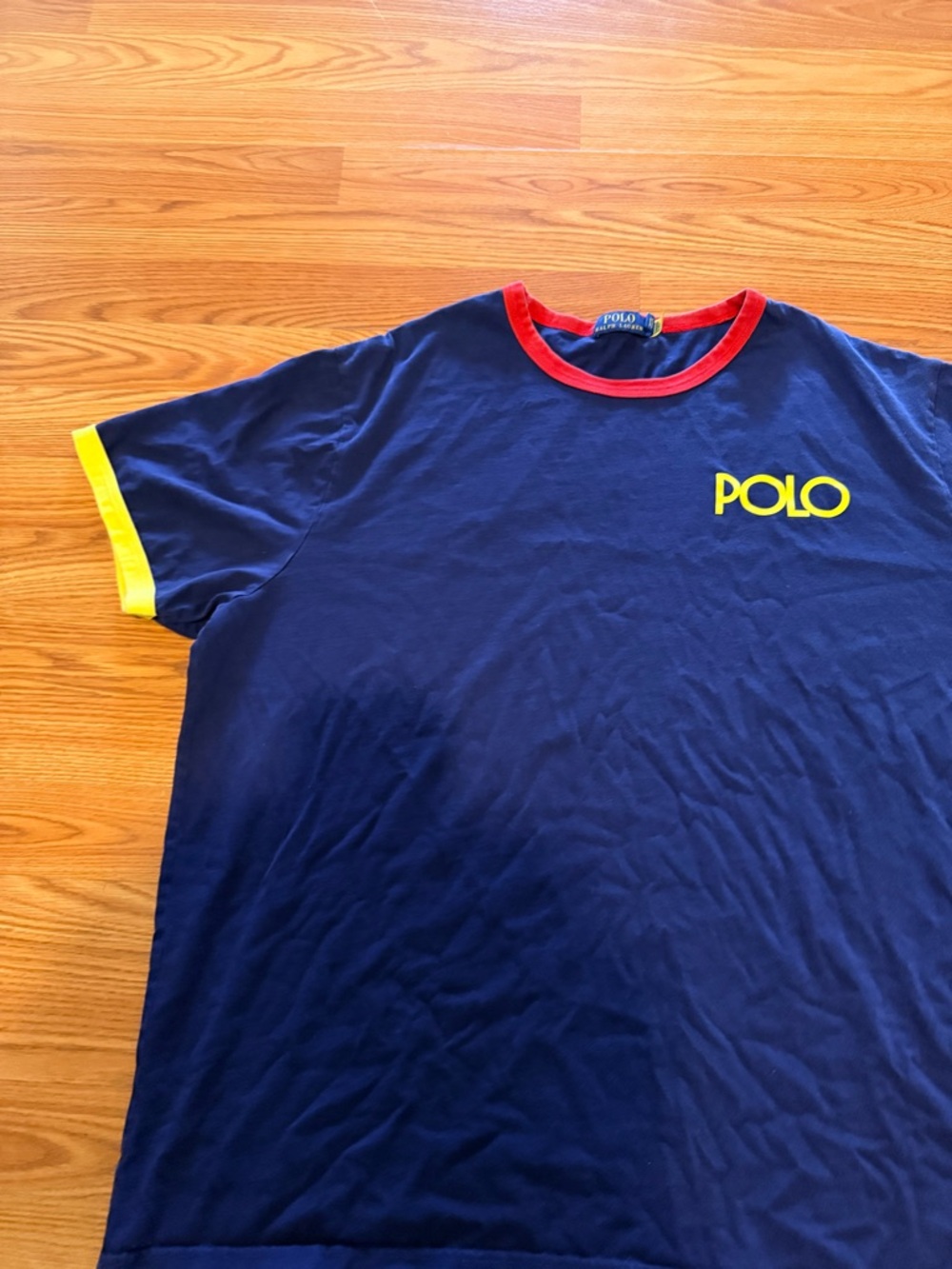 Polo by Ralph Lauren Navy Blue Logo Ringer Tee - Picture 3 of 5